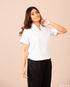 Hip Length Top With Decorative Collar 52721